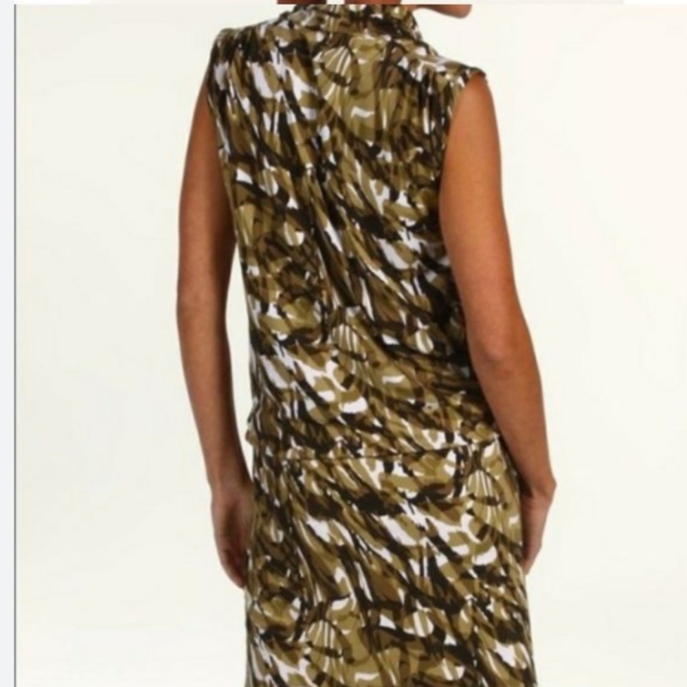 Michael Kors women’s camo green print jersey mini dress sleeveless cowl neck Med - Picture 13 of 13